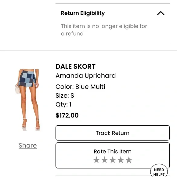 Amanda Uprichard Women's DaleBlue Multi Skort - Picture 1 of 1